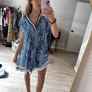 Poupette st barths blue floral cover up